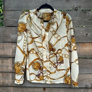 Versace/Escada vibes blouse